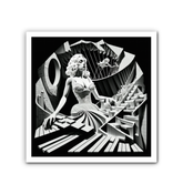 Unique wrapped canvas featuring progressive rock themes.